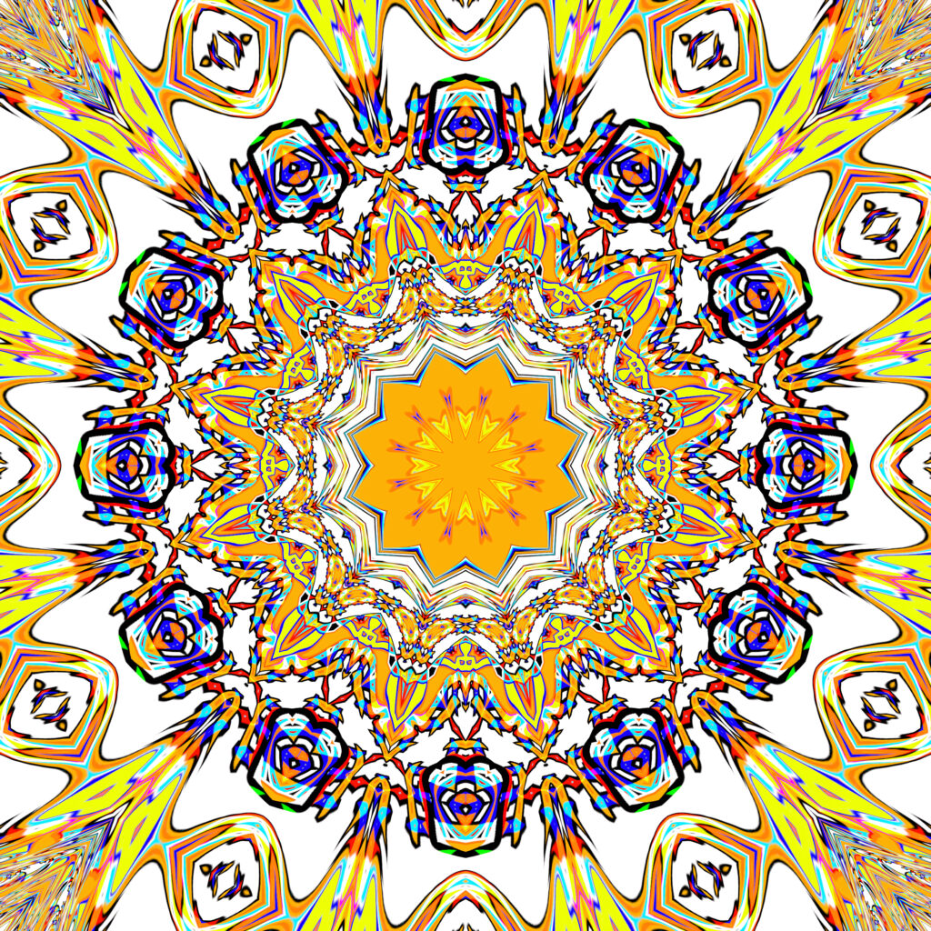 Vibrant 7500x7500 Fractal Wallpaper: Mesmerizing Colorful Design