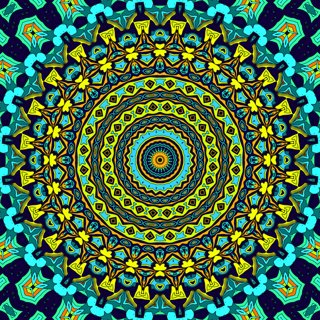 Vibrant Fractal Wallpaper: Colorful Circle Pattern Background