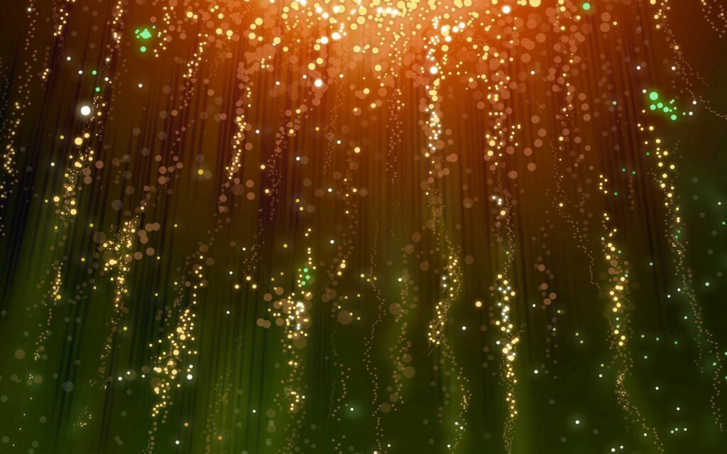 Vibrant Abstract Art Wallpaper - Glowing Orbs & Sparkling Particles