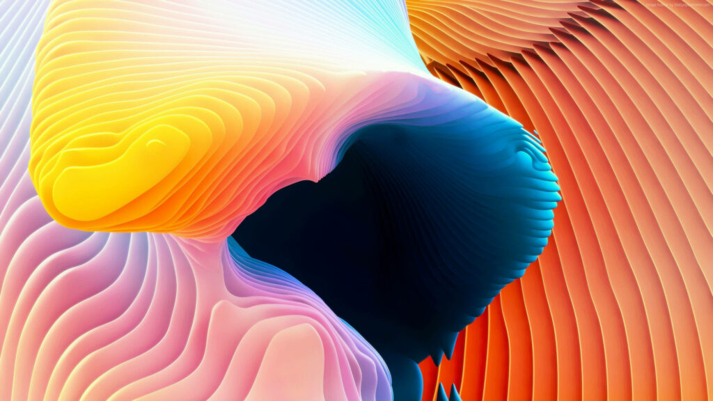 Vibrant 3D Abstract Wallpaper for Apple iPhone Background