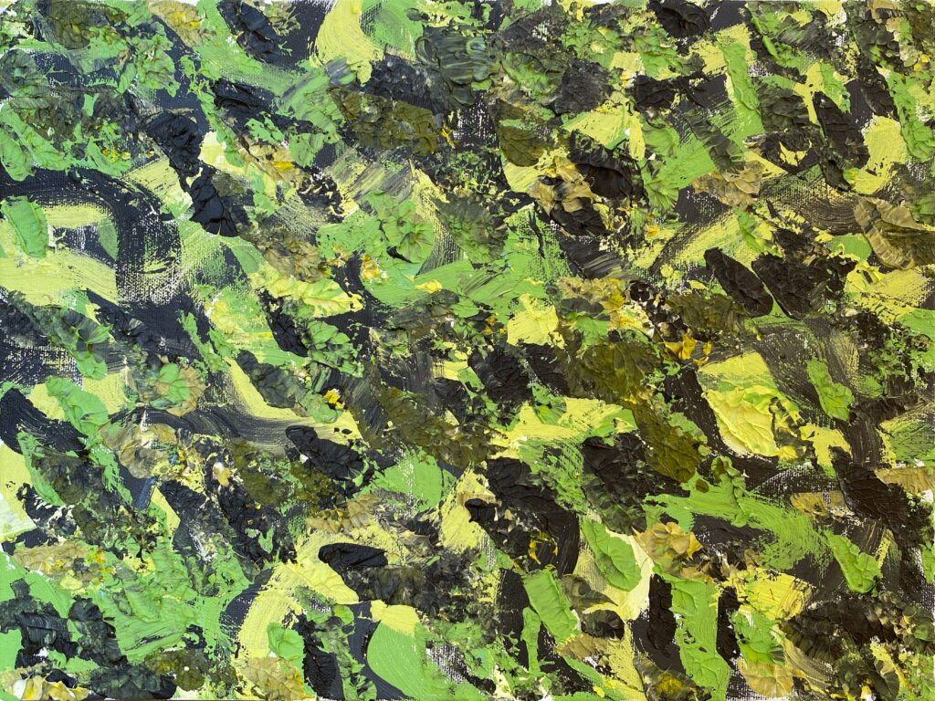 Vibrant Acrylic Abstract Wallpaper - Textured Forest Art Background