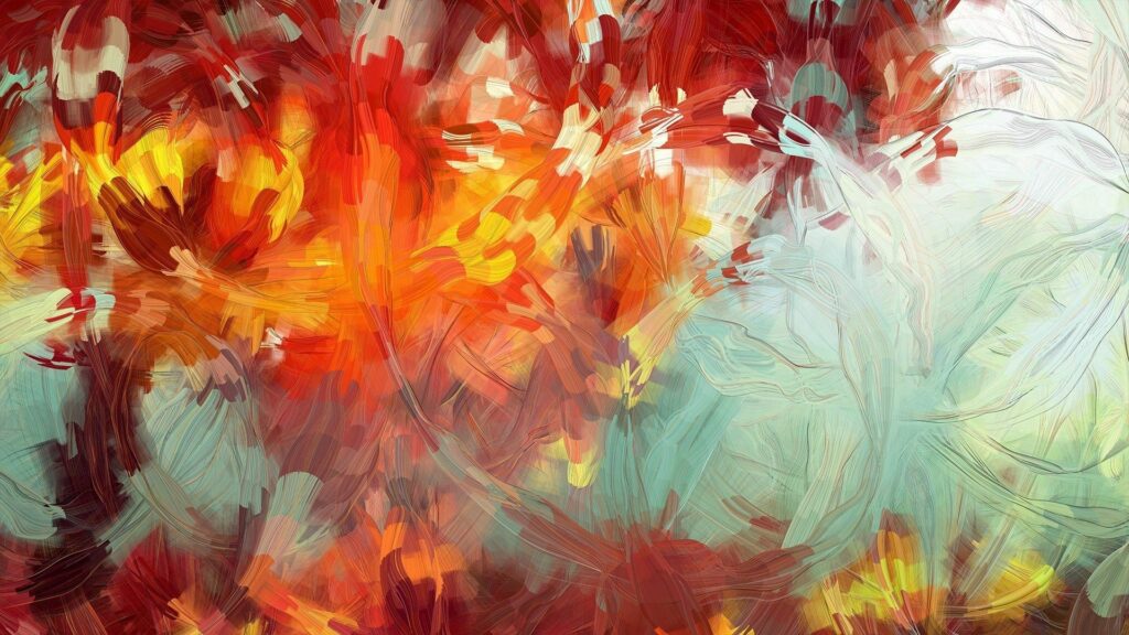Vibrant Autumn Abstract Wallpaper - Oil Painting 1920x1080