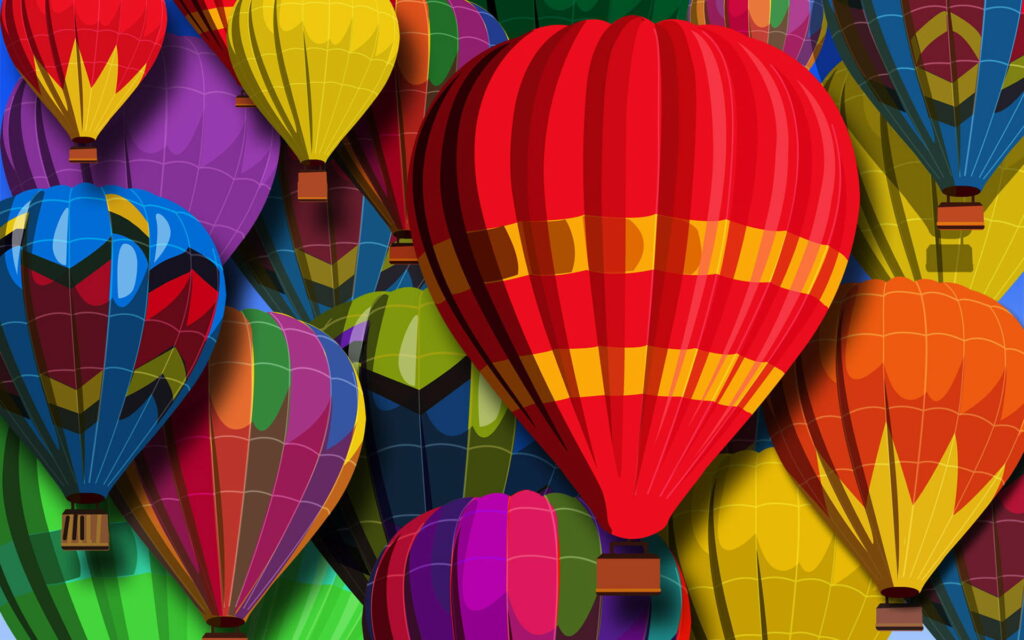 Vibrant Balloon Symphony: A Captivating Abstract Masterpiece in High Definition Wallpaper