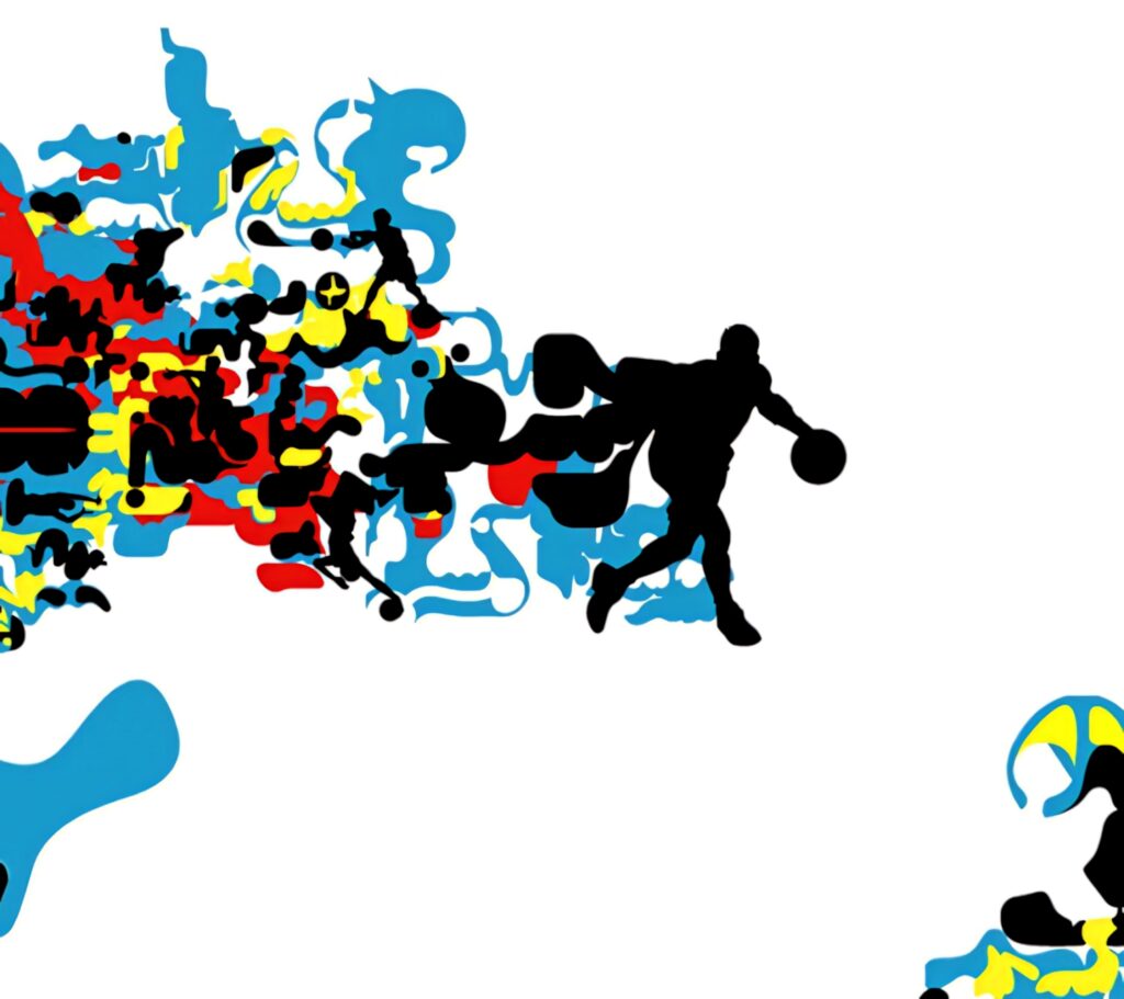 Vibrant Abstract Basketball Wallpaper in Stunning 4K Resolution