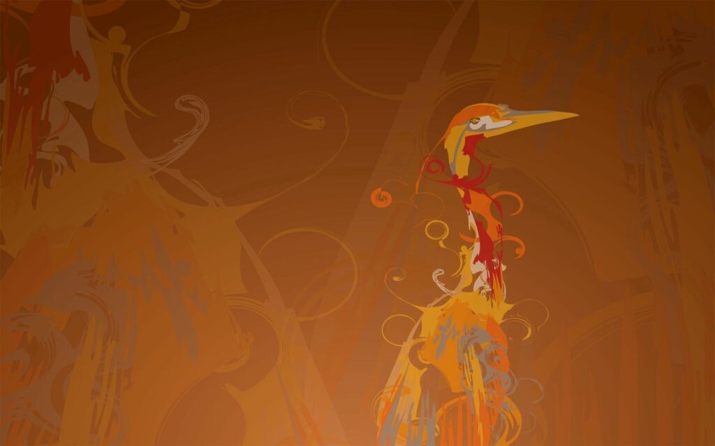 Vibrant Abstract Bird Wallpaper: Colorful Artistic Design Background