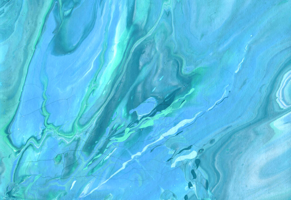 Artistic Abstract Wallpaper: Vibrant Blue & Green Textured Wall Close-Up