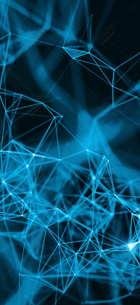 Vibrant Abstract Blue Line Network Wallpaper - Modern Tech Design