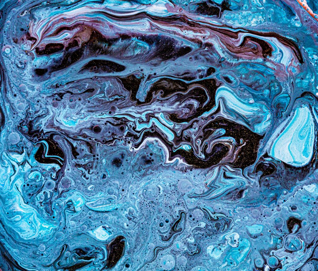 Vibrant Abstract Blue Wallpaper: Fluid Art-Inspired Background