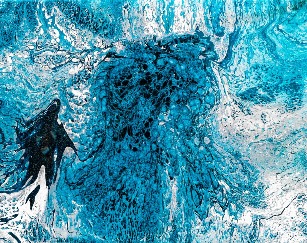 Swirling Blue Abstract Wallpaper: Dynamic Artistic Background Design
