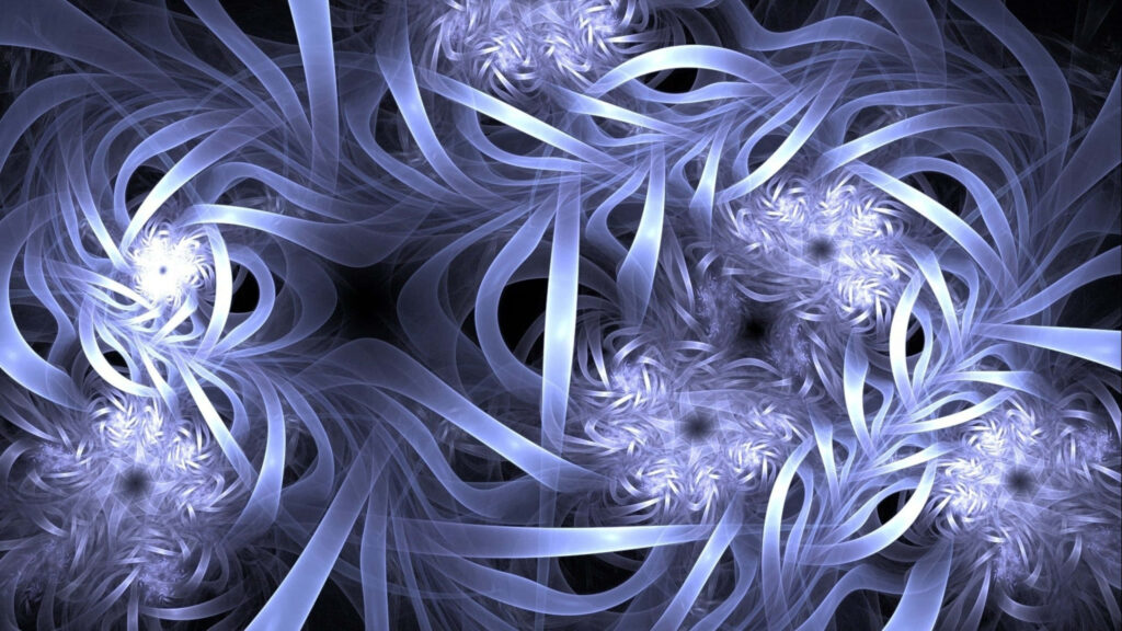 Vibrant Blue and White Abstract Art Wallpaper - Captivating Background