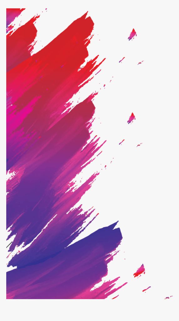 Abstract vibrant brush strokes with red to violet diagonal gradient on white minimalist background Wallpaper