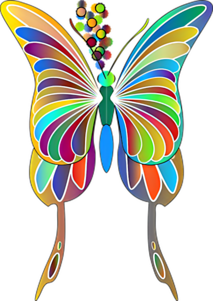 Vibrant Abstract Butterfly Wallpaper: Colorful Gradient Art Design