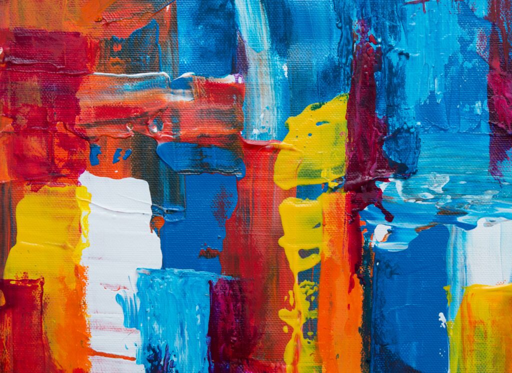 Vibrant Abstract Canvas Wallpaper with Bold Multicolor Strokes