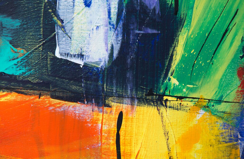 Colorful Abstract Canvas Wallpaper - Bold Artistic Flair for Your Space