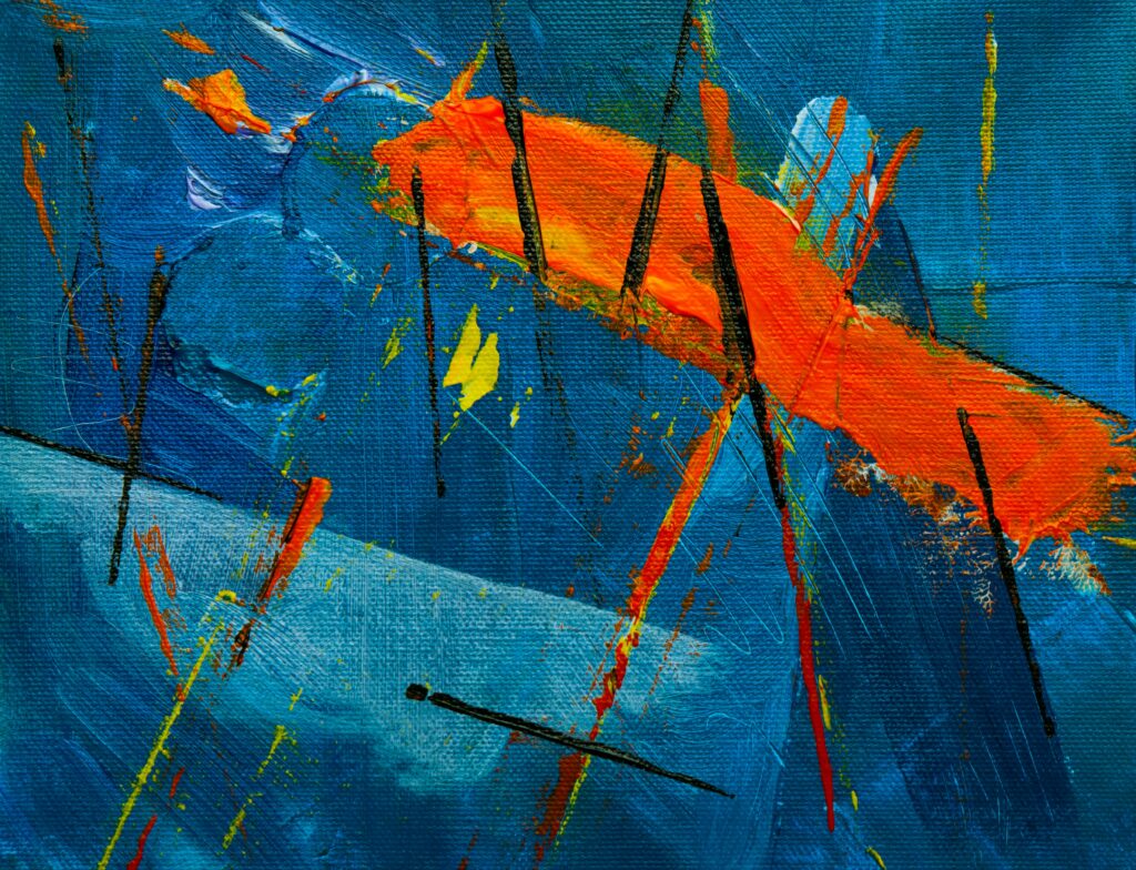 Vibrant Abstract Canvas Wallpaper with Bold Colors and Textures