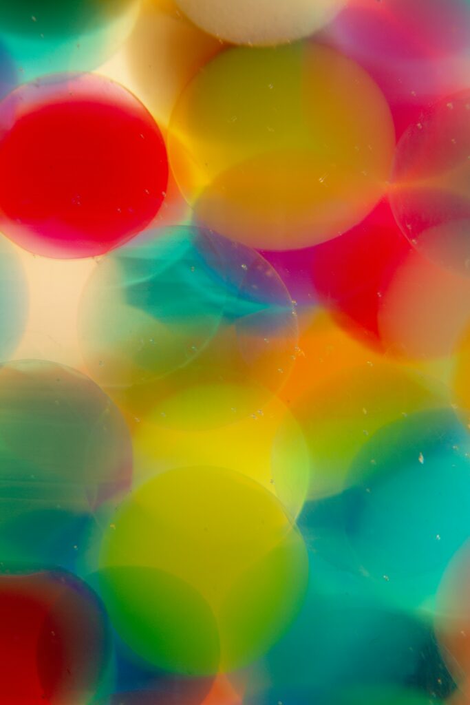 Vibrant Abstract Wallpaper with Circles & Bubbles - 3456x5184