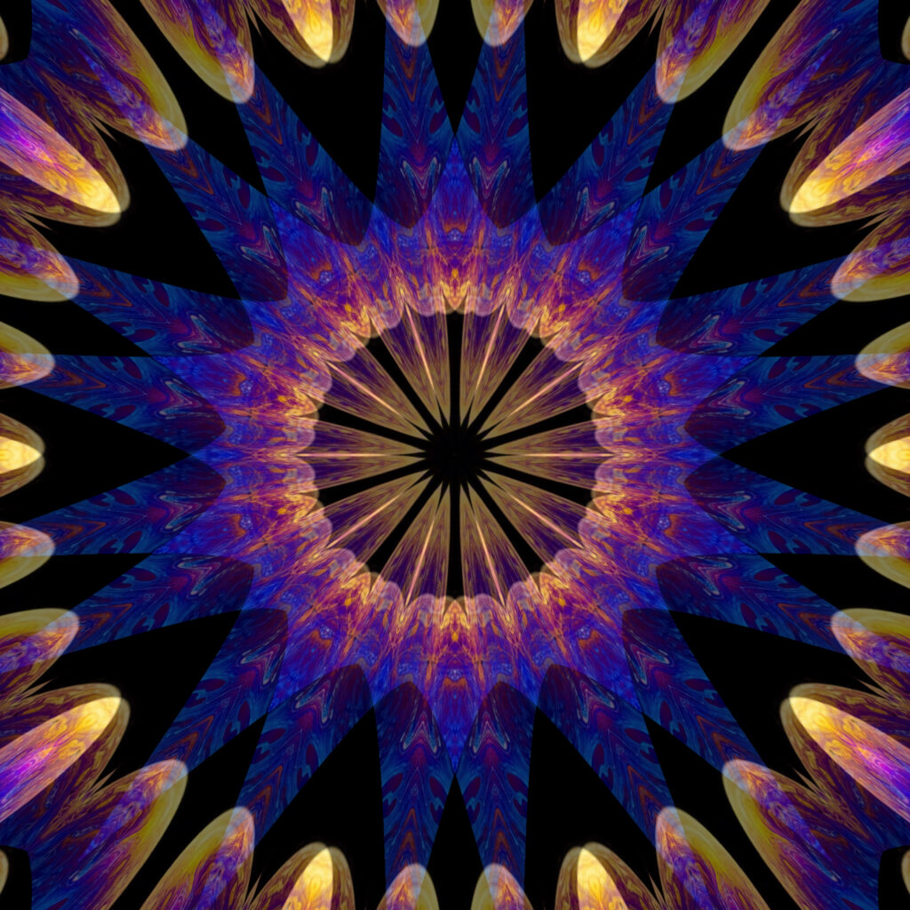 Vibrant Abstract Circular Patterns: 3456x3456 Kaleidoscope Wallpaper