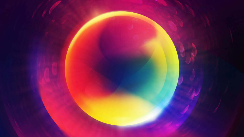 Vibrant Abstract Circular Design Wallpaper in Rich Colors