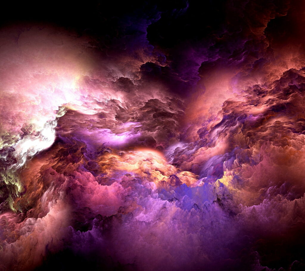 Vibrant Abstract Clouds Wallpaper: Dreamy Fantasy Background