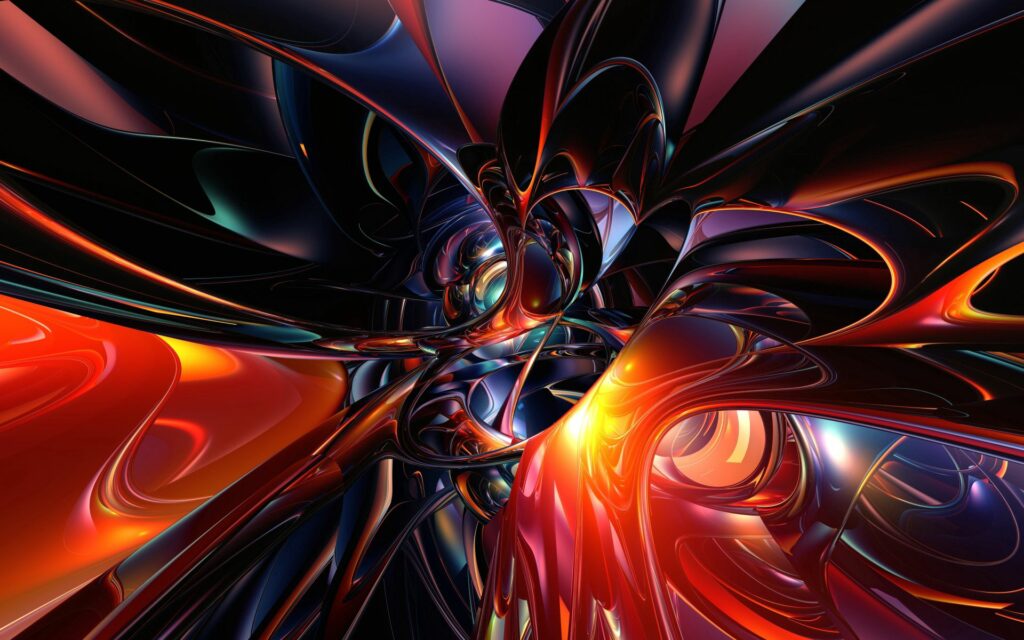 Vibrant Abstract Color Explosion Wallpaper - Dynamic Dark Background