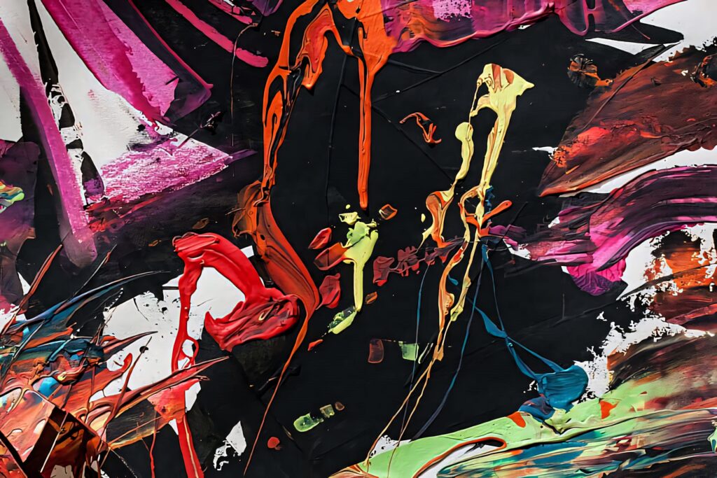 Vibrant Abstract Wallpaper: Color Explosion on Dark Background