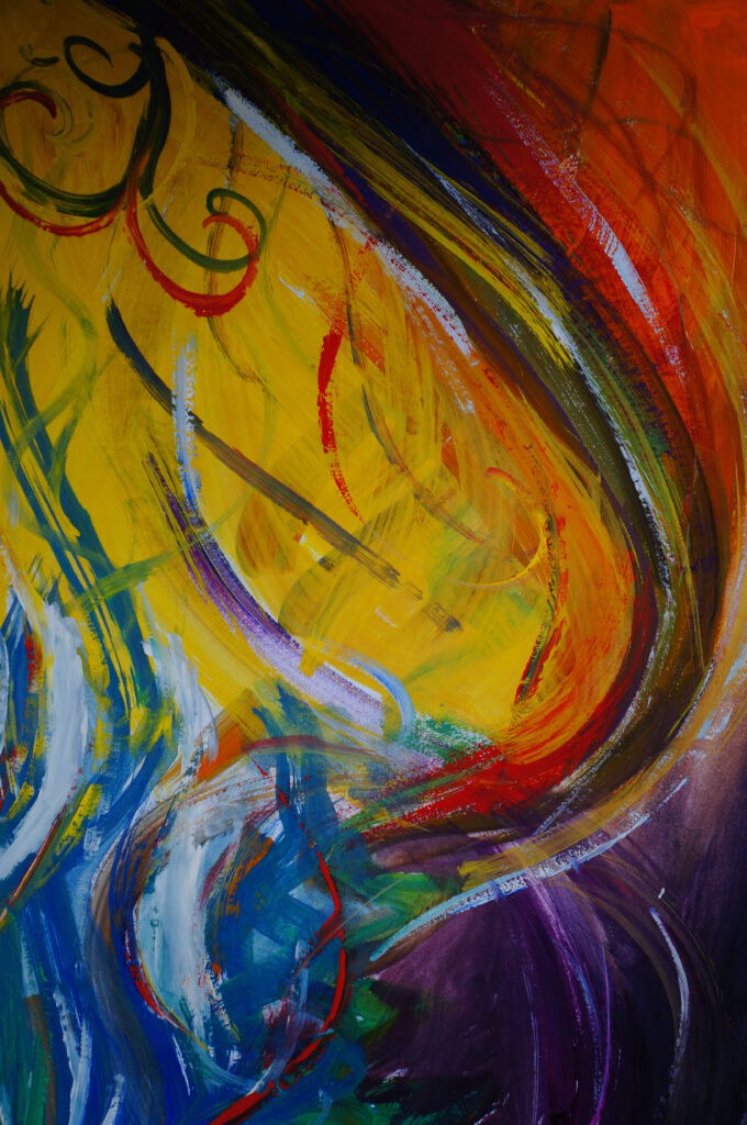 Vibrant Abstract Colorful Paint Wallpaper - Modern Art Background