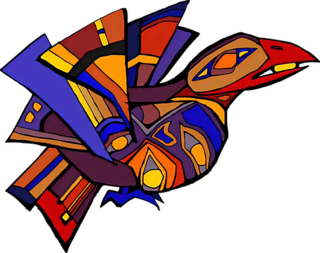 Vibrant Cubist Bird Wallpaper: Bold Geometric Avian Design