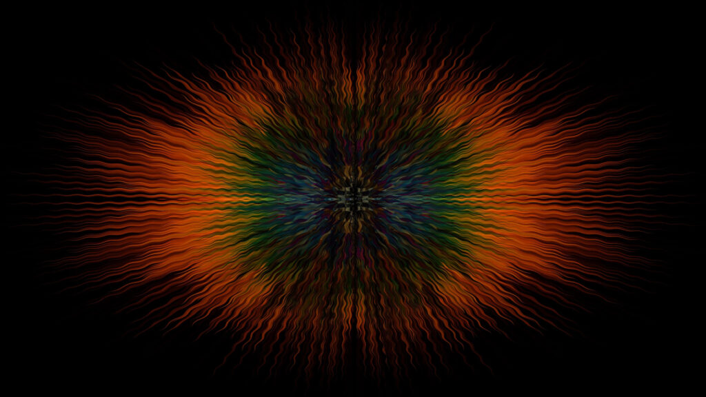 Vibrant Abstract Wallpaper: Energy Explosion in Rich Colors on Black
