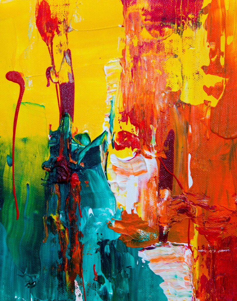 Dynamic Abstract Expressionism Wallpaper with Bold Colors