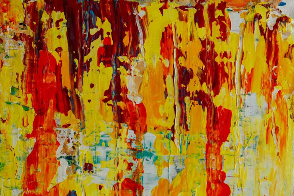 Vibrant Abstract Expressionism Wallpaper with Bold Colors & Textures