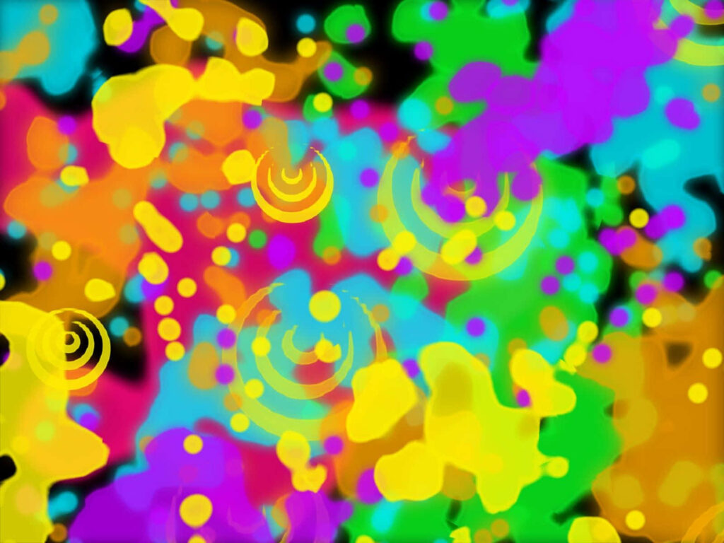 Vibrant Abstract Expressionism Wallpaper with Bold Colors