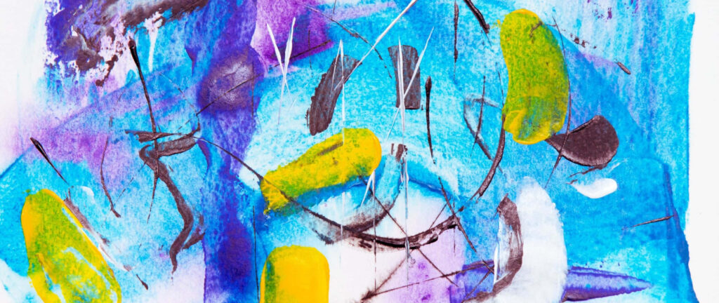 Vibrant Abstract Wallpaper: Dynamic Blue Hues & Expressive Patterns