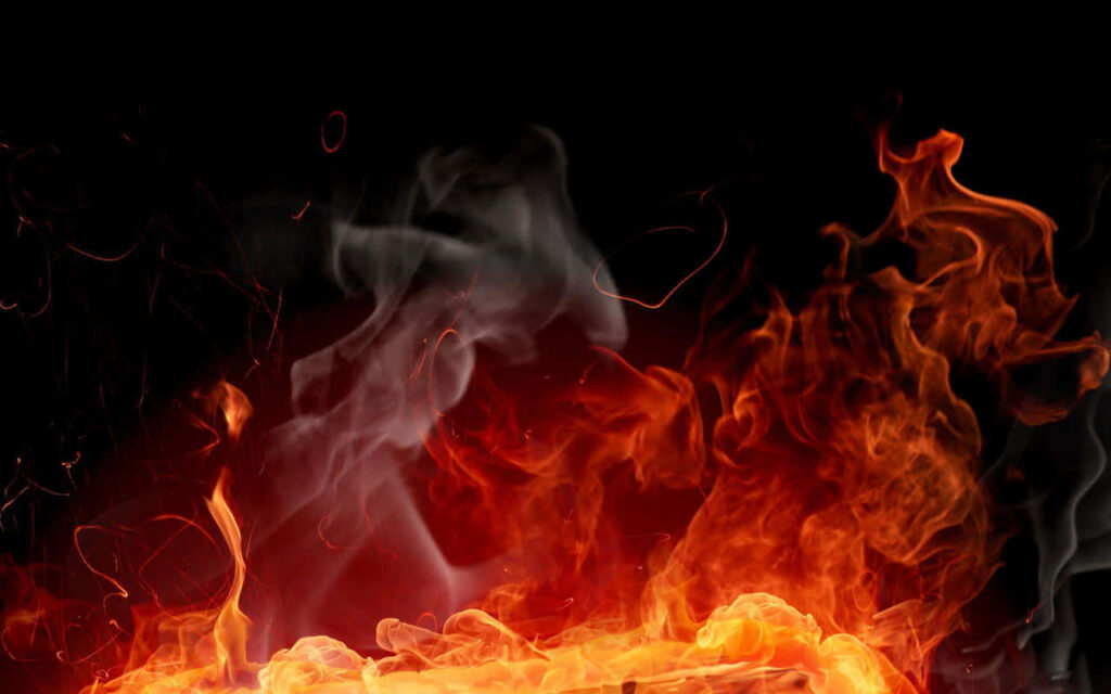 Vibrant Abstract Wallpaper of Dancing Flames on Dark Background