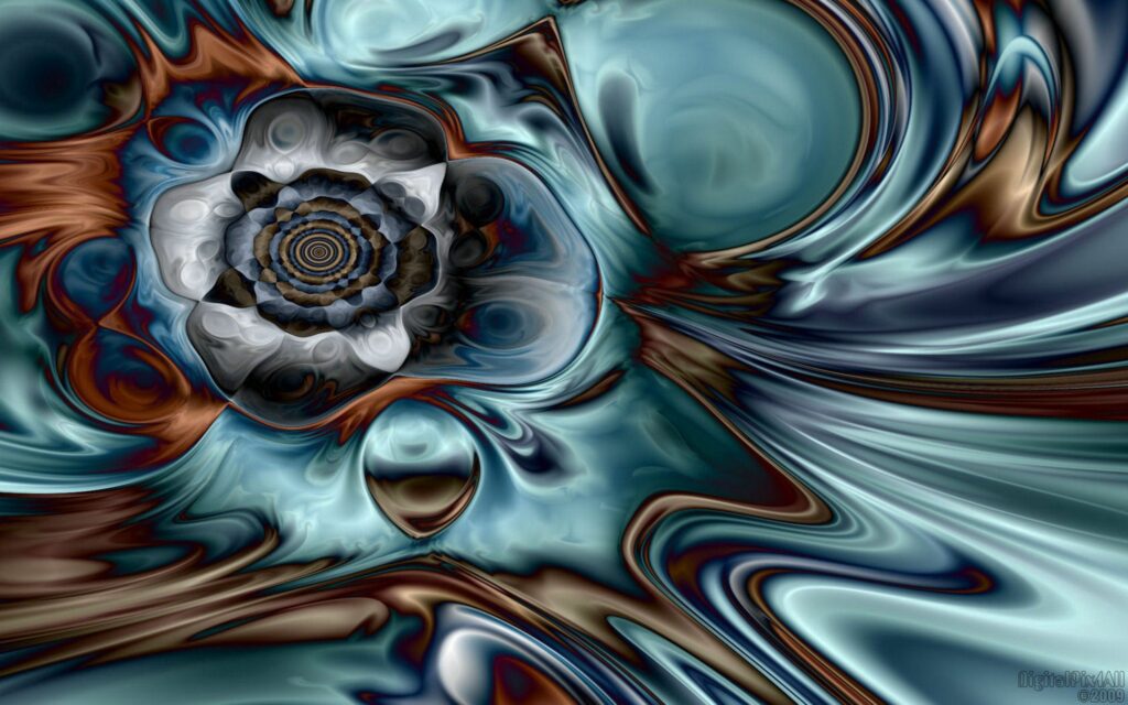 Vibrant Abstract Swirling Patterns Wallpaper: Dynamic Floral Vortex