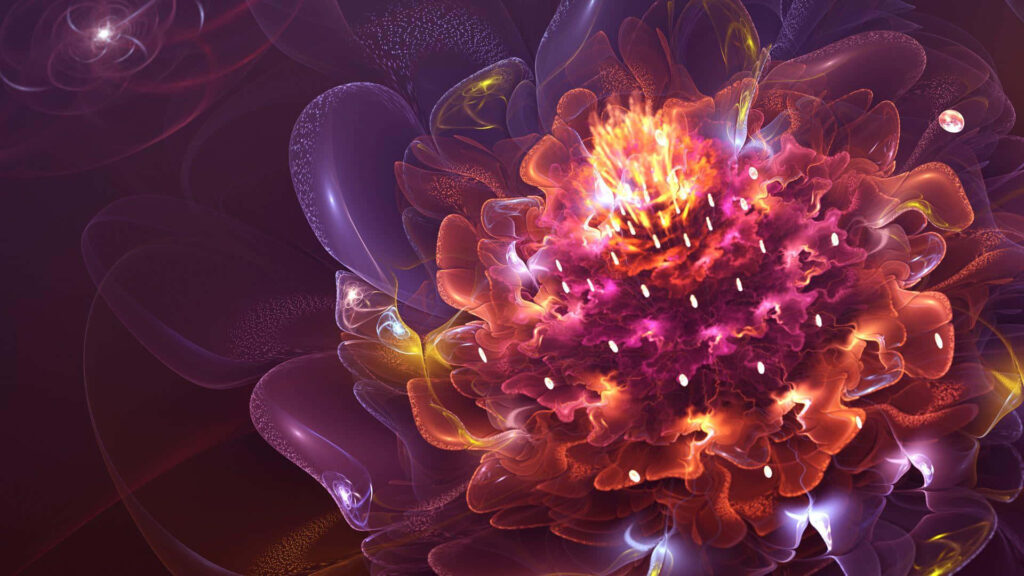 Vibrant Abstract Flower Wallpaper: Mesmerizing Colorful Background