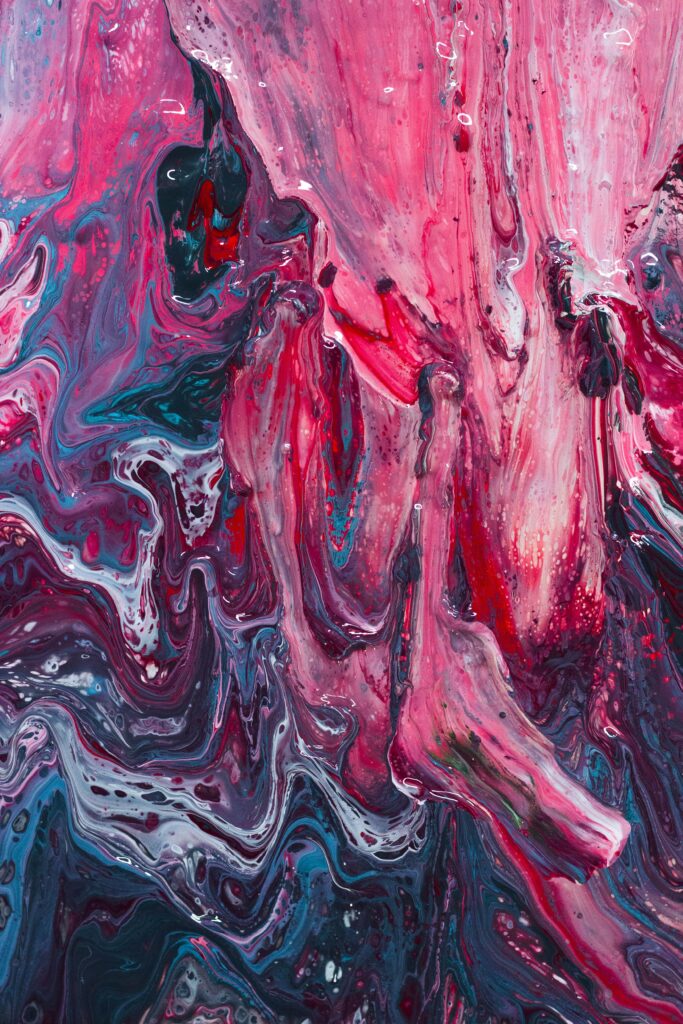 Vibrant Abstract Fluid Art Wallpaper - Colorful Swirls & Marbled Patterns