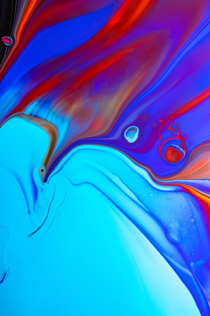 Vibrant Abstract Fluid Art Wallpaper - Swirling Colorful Design