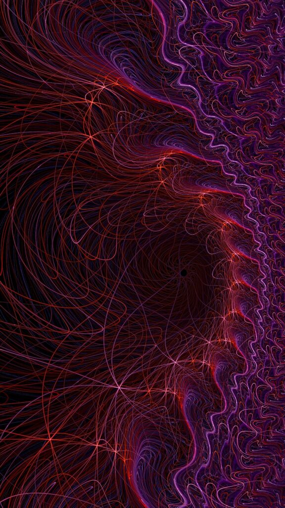 Vibrant Abstract Fractal Wallpaper: Intricate High-Resolution Design