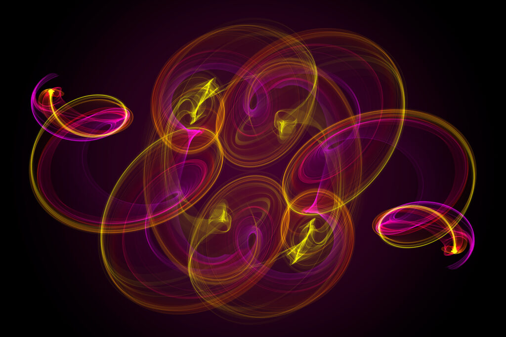 Vibrant 3000x2000 Abstract Fractal Wallpaper - Neon Pink & Yellow
