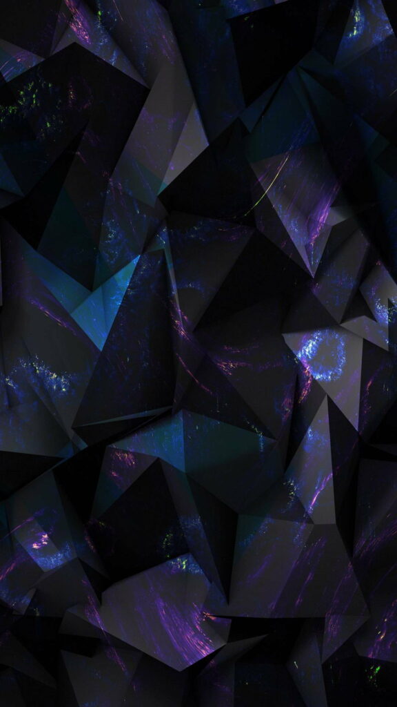 Enigmatic Abstractions: Vivid Black and Purple Patterns in High Definition Phone Wallpaper