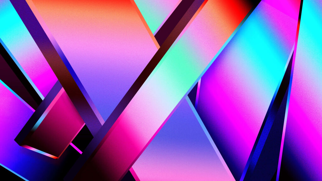 Vibrant Abstract Geometric Wallpaper in Bold Colors - Stunning Background