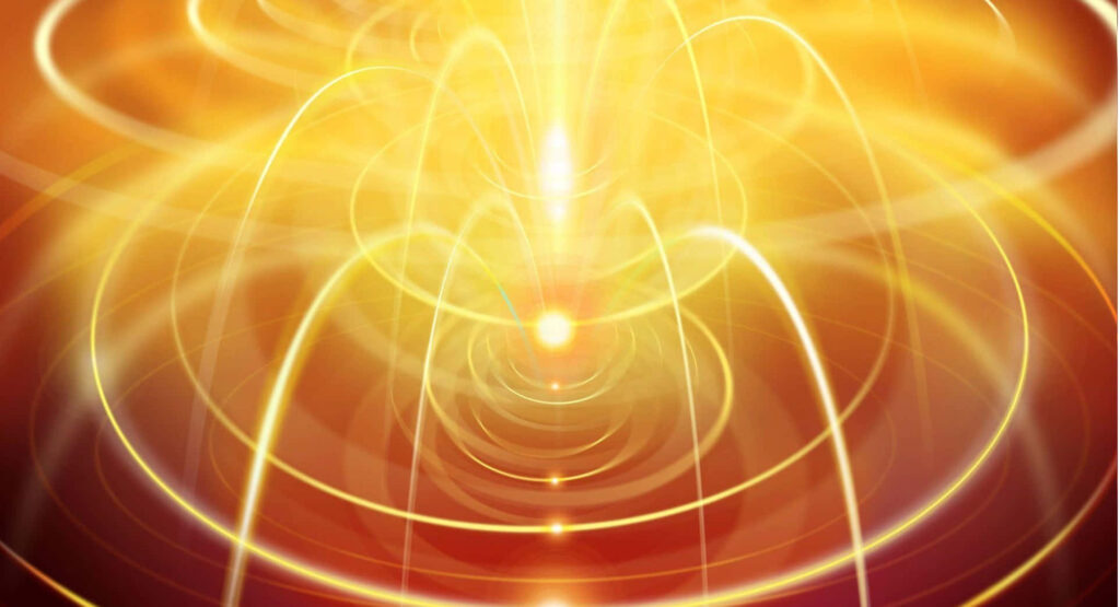 Vibrant Geometric Background: Dynamic Swirls & Radiant Yellow Tones Wallpaper