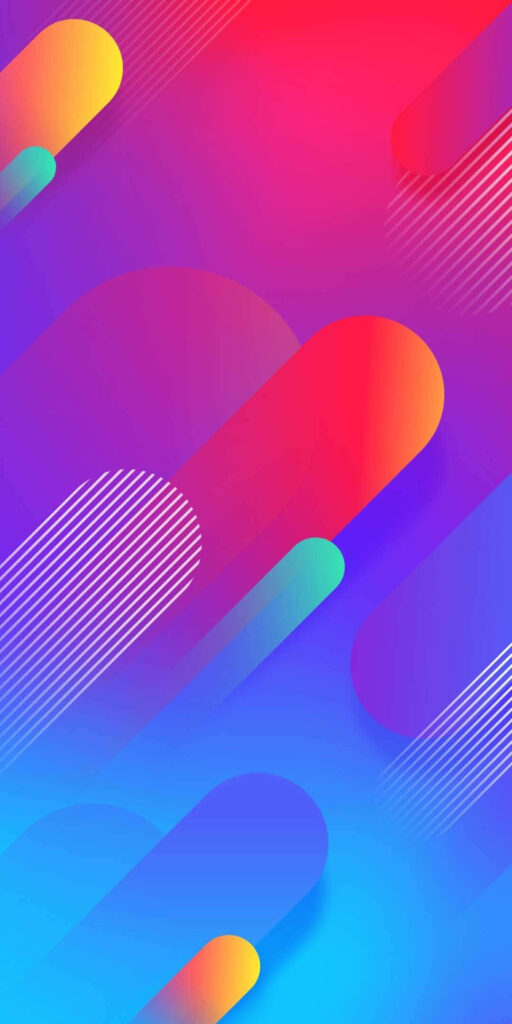 Vibrant Abstract Geometric Wallpaper with Colorful Gradients