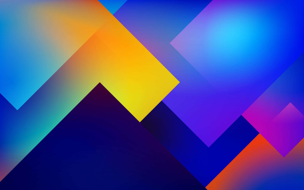 Vibrant Abstract Gradient Wallpaper with Geometric Shapes