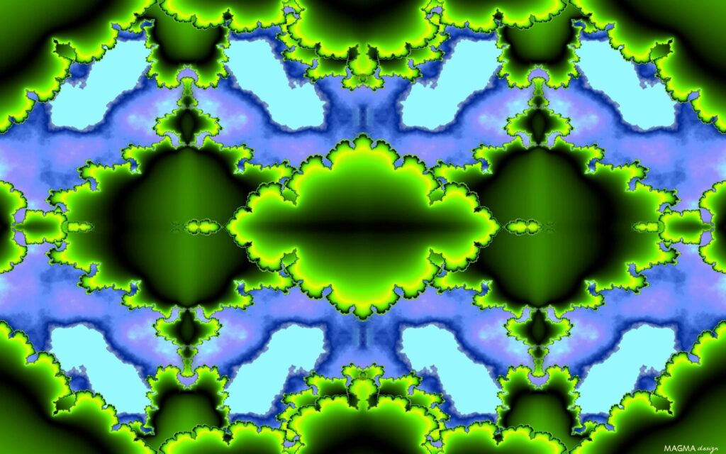 Vibrant Abstract Green Fractal Wallpaper - 1920x1200 Background