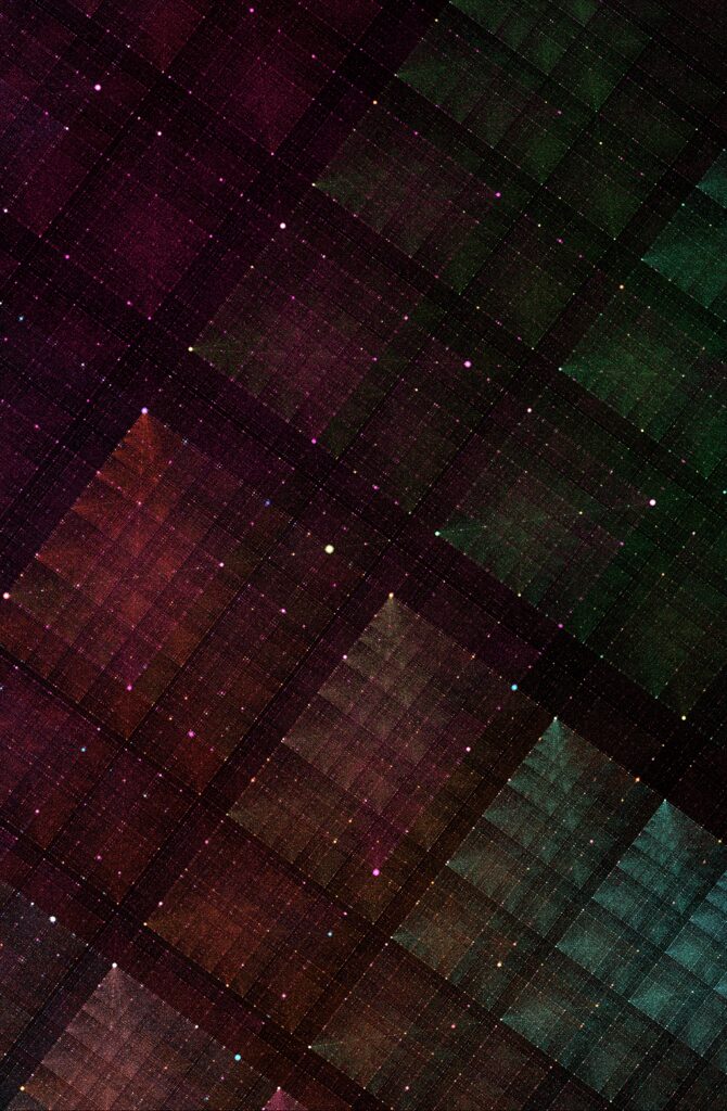 Vibrant Abstract Wallpaper: Intricate Grid Design in Dark Colors