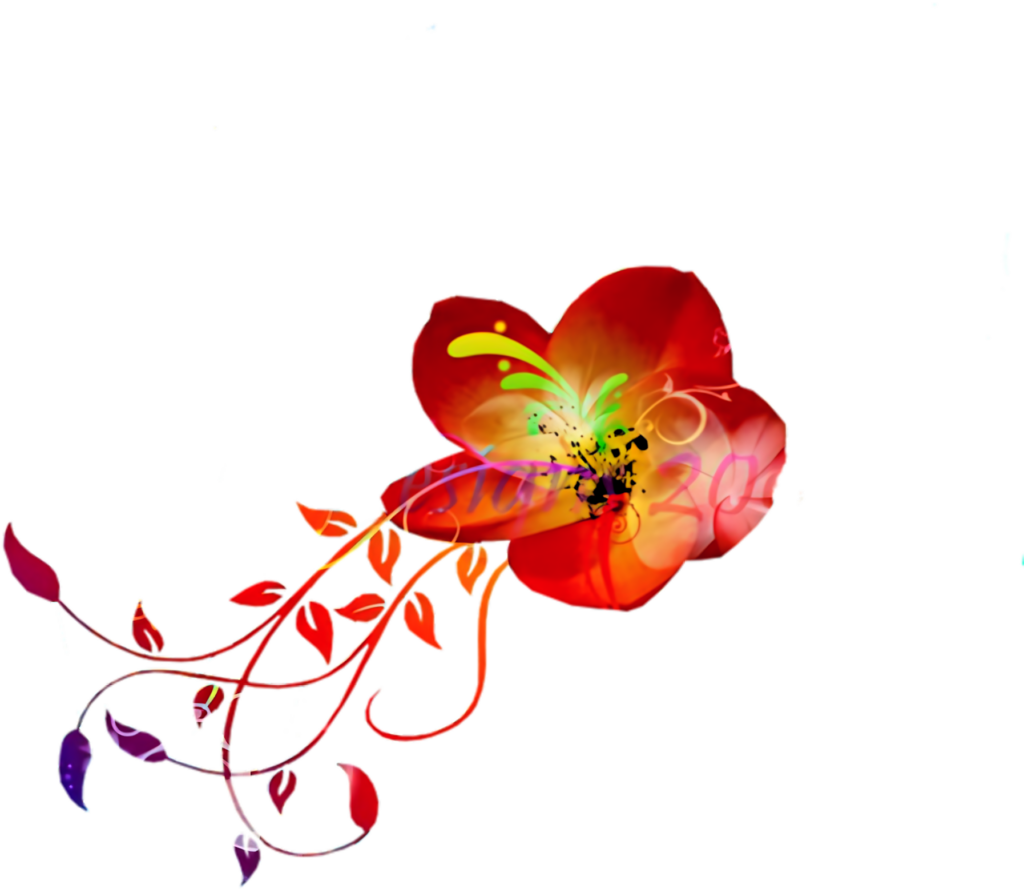 Vibrant Abstract Hawaiian Flower Wallpaper with Colorful Accents