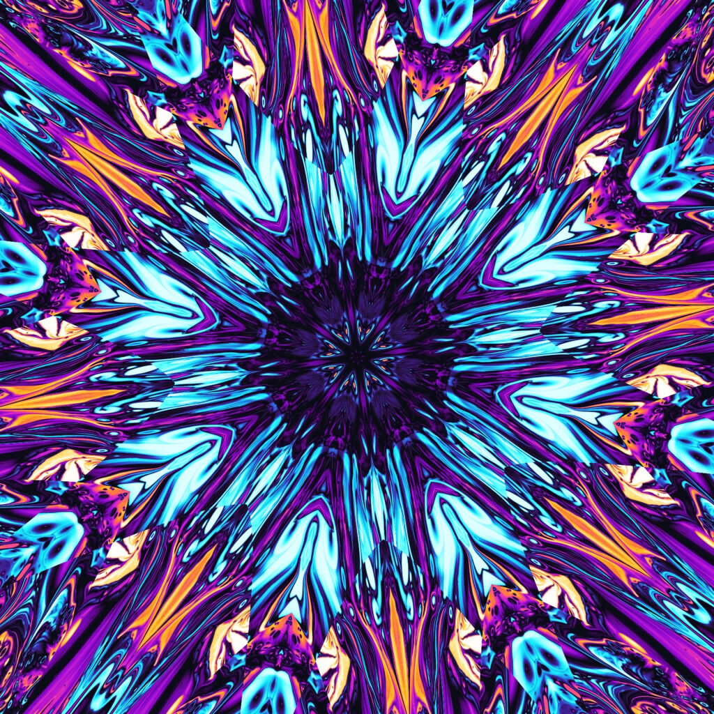 Vibrant Kaleidoscopic Wallpaper: Bold Colors & Dynamic Design Background