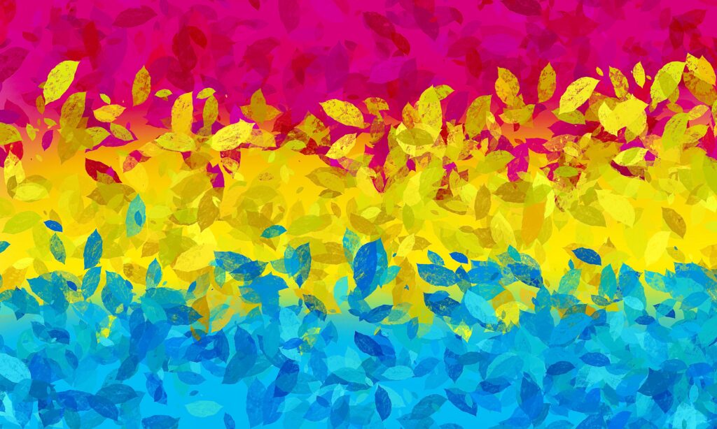 Colorful Leaves Gradient Wallpaper: Vibrant Abstract Background