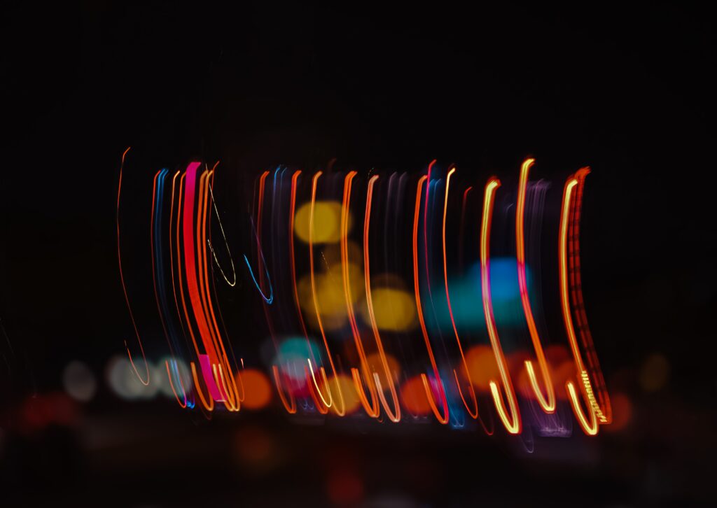 Vibrant Abstract Light Display Wallpaper - Long Exposure Photography